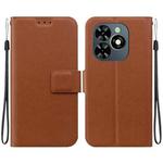 For Tecno Spark Go 2024 / Spark 20 Ultra-thin Voltage Magnetic Buckle Leather Phone Case(Brown)