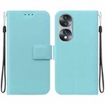 For Honor 70 Ultra-thin Voltage Magnetic Buckle Leather Phone Case(Green)