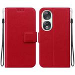 For Honor 90 Ultra-thin Voltage Magnetic Buckle Leather Phone Case(Red)