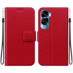 For Honor 90 Lite Ultra-thin Voltage Magnetic Buckle Leather Phone Case(Red)