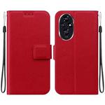 For Honor 200 Ultra-thin Voltage Magnetic Buckle Leather Phone Case(Red)