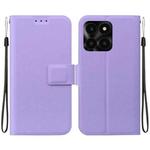 For Honor X6a Ultra-thin Voltage Magnetic Buckle Leather Phone Case(Purple)