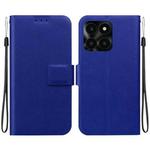 For Honor X6a Ultra-thin Voltage Magnetic Buckle Leather Phone Case(Blue)