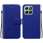 For Honor X6b Ultra-thin Voltage Magnetic Buckle Leather Phone Case(Blue)