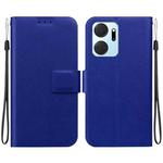 For Honor X7a Ultra-thin Voltage Magnetic Buckle Leather Phone Case(Blue)