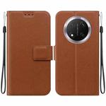 For Honor X9c Ultra-thin Voltage Magnetic Buckle Leather Phone Case(Brown)