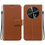 For Huawei nova 12i 4G Global Ultra-thin Voltage Magnetic Buckle Leather Phone Case(Brown)