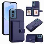 For Motorola Moto G Play 4G 2024 Button Card Bag RFID Anti-theft Phone Case(Blue)