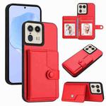 For Motorola Moto X50 Ultra Button Card Bag RFID Anti-theft Phone Case(Red)