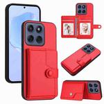 For Motorola Edge 60 Fusion / Edge 60 Button Card Bag RFID Anti-theft Phone Case(Red)