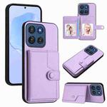 For Motorola Edge 60 Stylus 5G Button Card Bag RFID Anti-theft Phone Case(Purple)