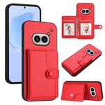 For Nothing Phone 2a Button Card Bag RFID Anti-theft Phone Case(Red)