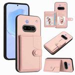 For Nothing Phone 3a Button Card Bag RFID Anti-theft Phone Case(Pink)