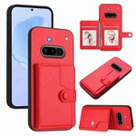 For Nothing Phone 3a Button Card Bag RFID Anti-theft Phone Case(Red)