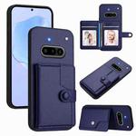 For Nothing Phone 3a Button Card Bag RFID Anti-theft Phone Case(Blue)
