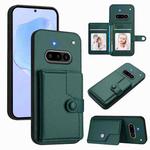 For Nothing Phone 3a Button Card Bag RFID Anti-theft Phone Case(Green)