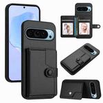 For Google Pixel 9 Pro Button Card Bag RFID Anti-theft Phone Case(Black)