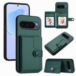 For Google Pixel 10 / 10 Pro Button Card Bag RFID Anti-theft Phone Case(Green)