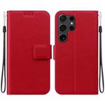 For Samsung Galaxy S25 Ultra 5G Ultra-thin Voltage Magnetic Buckle Leather Phone Case(Red)