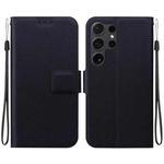For Samsung Galaxy S25 Ultra 5G Ultra-thin Voltage Magnetic Buckle Leather Phone Case(Black)