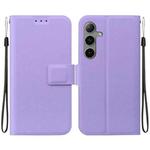 For Samsung Galaxy S25+ 5G Ultra-thin Voltage Magnetic Buckle Leather Phone Case(Purple)