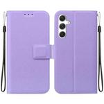 For Samsung Galaxy S25 5G Ultra-thin Voltage Magnetic Buckle Leather Phone Case(Purple)