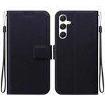 For Samsung Galaxy S25 5G Ultra-thin Voltage Magnetic Buckle Leather Phone Case(Black)