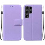 For Samsung Galaxy S24 Ultra 5G Ultra-thin Voltage Magnetic Buckle Leather Phone Case(Purple)