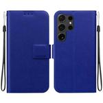 For Samsung Galaxy S24 Ultra 5G Ultra-thin Voltage Magnetic Buckle Leather Phone Case(Blue)