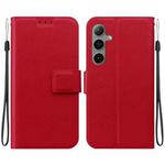 For Samsung Galaxy S24 FE 5G Ultra-thin Voltage Magnetic Buckle Leather Phone Case(Red)