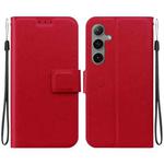 For Samsung Galaxy S24+ 5G Ultra-thin Voltage Magnetic Buckle Leather Phone Case(Red)