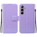 For Samsung Galaxy S24+ 5G Ultra-thin Voltage Magnetic Buckle Leather Phone Case(Purple)