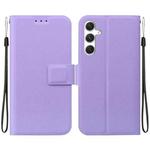 For Samsung Galaxy S24 5G Ultra-thin Voltage Magnetic Buckle Leather Phone Case(Purple)