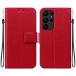 For Samsung Galaxy S23 Ultra 5G Ultra-thin Voltage Magnetic Buckle Leather Phone Case(Red)