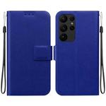 For Samsung Galaxy S23 Ultra 5G Ultra-thin Voltage Magnetic Buckle Leather Phone Case(Blue)