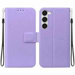 For Samsung Galaxy S23+ 5G Ultra-thin Voltage Magnetic Buckle Leather Phone Case(Purple)