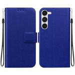 For Samsung Galaxy S23+ 5G Ultra-thin Voltage Magnetic Buckle Leather Phone Case(Blue)