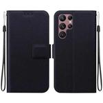 For Samsung Galaxy S22 5G Ultra-thin Voltage Magnetic Buckle Leather Phone Case(Black)