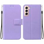 For Samsung Galaxy S21+ 5G Ultra-thin Voltage Magnetic Buckle Leather Phone Case(Purple)