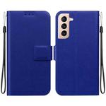 For Samsung Galaxy S21+ 5G Ultra-thin Voltage Magnetic Buckle Leather Phone Case(Blue)