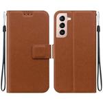 For Samsung Galaxy S21 5G Ultra-thin Voltage Magnetic Buckle Leather Phone Case(Brown)