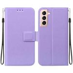 For Samsung Galaxy S21 5G Ultra-thin Voltage Magnetic Buckle Leather Phone Case(Purple)