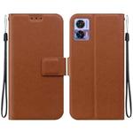 For Motorola Edge 30 Neo / Edge 30 Lite Ultra-thin Voltage Magnetic Buckle Leather Phone Case(Brown)