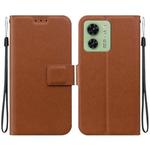 For Motorola Edge 40 Ultra-thin Voltage Magnetic Buckle Leather Phone Case(Brown)