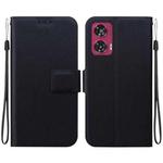 For Motorola Edge 50 Fusion Ultra-thin Voltage Magnetic Buckle Leather Phone Case(Black)