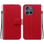 For Motorola Edge 50 Neo 5G Global Ultra-thin Voltage Magnetic Buckle Leather Phone Case(Red)