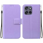 For Motorola Edge 50 Neo 5G Global Ultra-thin Voltage Magnetic Buckle Leather Phone Case(Purple)