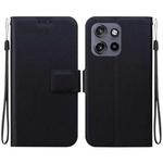 For Motorola Edge 50 Neo 5G Global Ultra-thin Voltage Magnetic Buckle Leather Phone Case(Black)