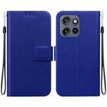 For Motorola Edge 50 Neo 5G Global Ultra-thin Voltage Magnetic Buckle Leather Phone Case(Blue)