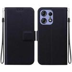 For Motorola Edge 50 Pro Ultra-thin Voltage Magnetic Buckle Leather Phone Case(Black)